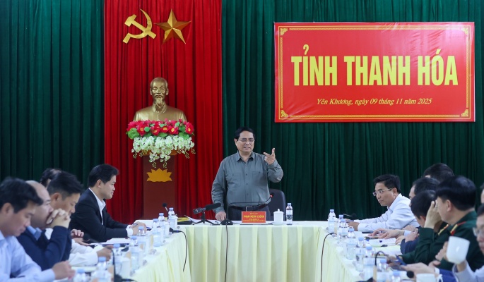 Thủ tướng Phạm Minh Chính làm việc với Thường trực Tỉnh uỷ Thanh Hóa