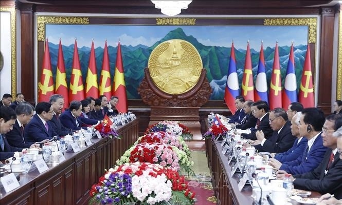 Tổng Bí thư Tô Lâm hội đàm với lãnh đạo Lào: Thống nhất trọng tâm hợp tác chiến lược