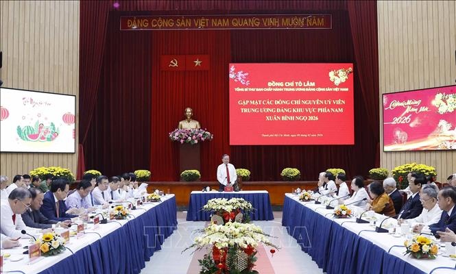 Tổng Bí thư Tô Lâm gặp mặt các đồng chí nguyên Ủy viên Trung ương Đảng khu vực phía nam