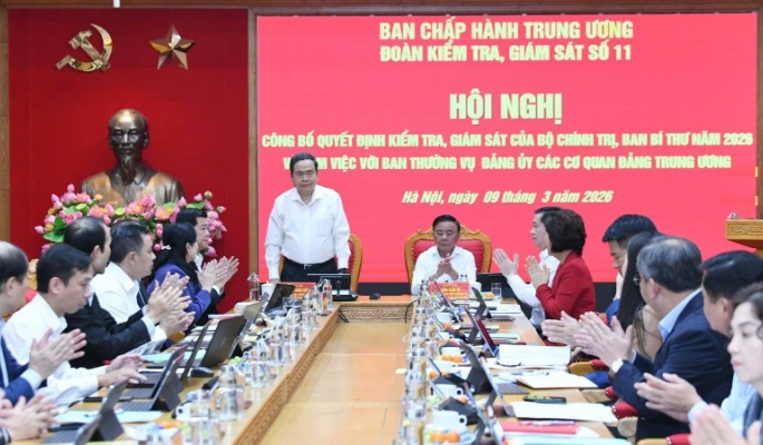 Triển khai quyết định kiểm tra, giám sát đối với Ban Thường vụ Đảng ủy các cơ quan Đảng Trung ương