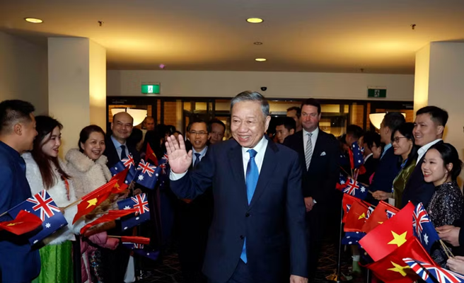 Tổng Bí thư, Chủ tịch nước Tô Lâm đến thủ đô Canberra, tiếp tục chuyến thăm cấp Nhà nước Australia