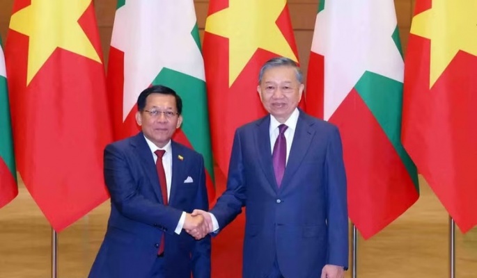 Tổng Bí thư, Chủ tịch nước Tô Lâm hội đàm với Tổng thống Myanmar Min Aung Hlaing