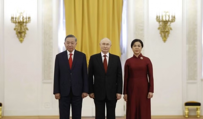 Tổng thống Nga Putin chủ trì Lễ đón Tổng Bí thư, Chủ tịch nước Tô Lâm cùng Phu nhân