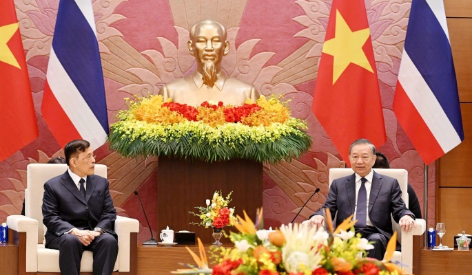 Tổng Bí thư, Chủ tịch nước Tô Lâm hội đàm với Nhà Vua Thái Lan