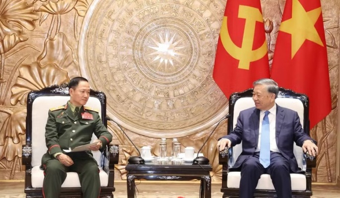 Tổng Bí thư, Chủ tịch nước Tô Lâm tiếp Phó Thủ tướng, Bộ trưởng Bộ Quốc phòng Lào
