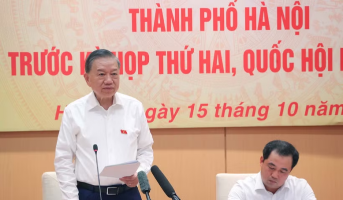 Tổng Bí thư, Chủ tịch nước Tô Lâm dự buổi làm việc chuẩn bị Kỳ họp thứ Hai, Quốc hội khóa XVI của Đoàn đại biểu Quốc hội Hà Nội