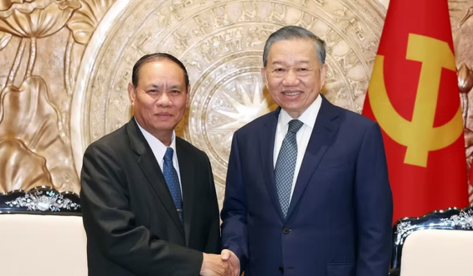 Tổng Bí thư, Chủ tịch nước Tô Lâm tiếp Thường trực Ban Bí thư Trung ương Đảng Nhân dân Cách mạng Lào