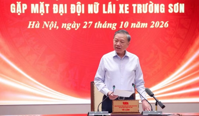 Tổng Bí thư, Chủ tịch nước Tô Lâm gặp mặt Đại đội nữ lái xe Trường Sơn