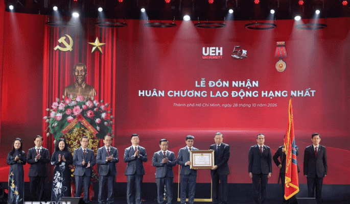 Tổng Bí thư, Chủ tịch nước Tô Lâm dự Lễ kỷ niệm 50 năm thành lập Đại học Kinh tế TPHCM